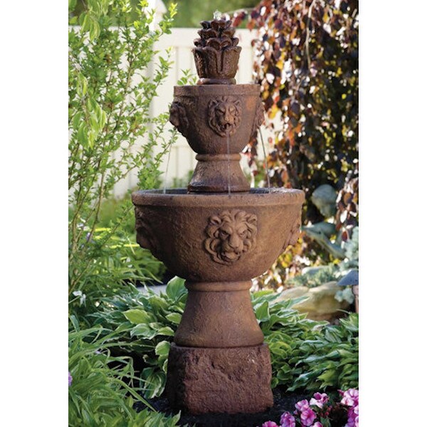 Two Tier Gabriel Lion Fountain 59" High